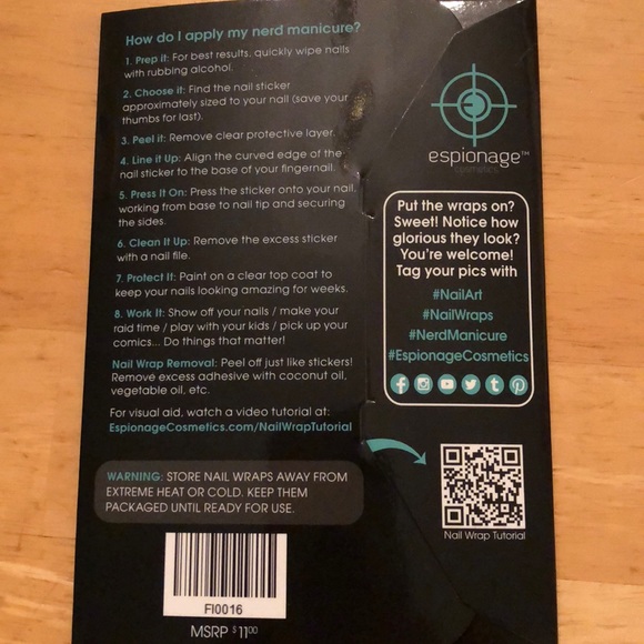 Espionage Cosmetics Nail Wrap Weather Witch - Picture 2 of 3